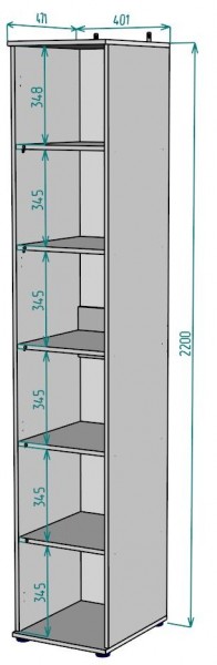 Шкаф Ольга H59 в Копейске - kopejsk.mebel24.online | фото 2