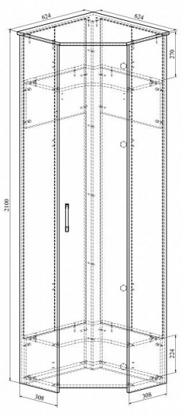 Шкаф платяной Агата АТ-8 в Копейске - kopejsk.mebel24.online | фото 4