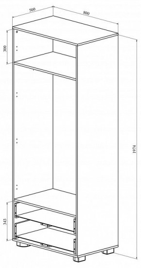 Шкаф платяной ДримСтар ДС-60К в Копейске - kopejsk.mebel24.online | фото 3