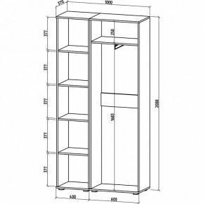 Шкаф платяной Тунис-5 в Копейске - kopejsk.mebel24.online | фото 3