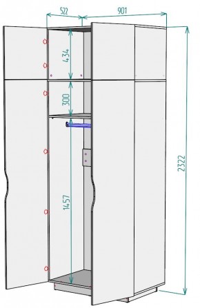 Шкаф "Аврора (H36)" в Копейске - kopejsk.mebel24.online | фото 2