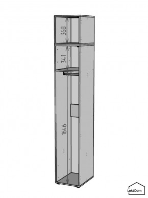 Шкаф с антресолью Linnea MHR-1A-1 2450х400х510 (Белый-М 11.1.2) в Копейске - kopejsk.mebel24.online | фото 3