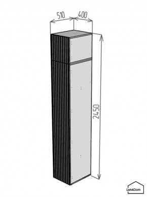 Шкаф с антресолью Linnea MHR-1A-2 2450х400х510 (Белый-М 11.1.2) в Копейске - kopejsk.mebel24.online | фото 2