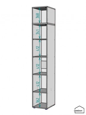 Шкаф с антресолью Linnea MHR-1A-2 2450х400х510 (Белый-М 11.1.2) в Копейске - kopejsk.mebel24.online | фото 3