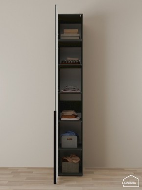 Шкаф с антресолью Linnea MHR-1A-2 2450х400х510 (Графит-М 11.1.25) в Копейске - kopejsk.mebel24.online | фото 4