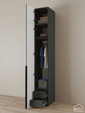 Шкаф с антресолью Linnea MHR-1A-3 2450х400х510 (Графит-М 11.1.25) в Копейске - kopejsk.mebel24.online | фото 5