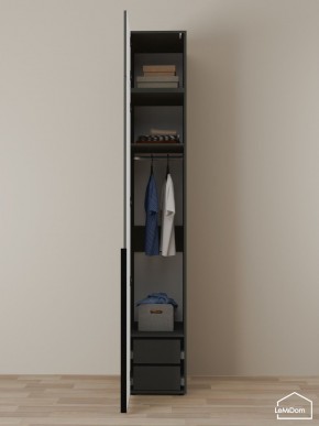 Шкаф с антресолью Linnea MHR-1A-3 2450х400х510 (Графит-М 11.1.25) в Копейске - kopejsk.mebel24.online | фото 6