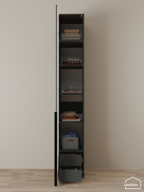 Шкаф с антресолью Linnea MHR-1A-4 2450х400х510 (Графит-М 11.1.25) в Копейске - kopejsk.mebel24.online | фото 4