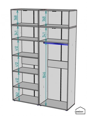 Шкаф с антресолью Linnea MHR-4A-1 2450х1600х510 (Белый-М 11.1.1) в Копейске - kopejsk.mebel24.online | фото 3