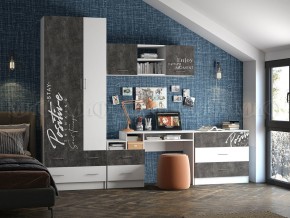 ВЕГА NEW Позитив Шкаф (Бетон темный/белый) в Копейске - kopejsk.mebel24.online | фото 3