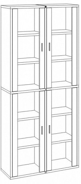 Шкаф-витрина Домино СУ(ш2в2)+4ФС в Копейске - kopejsk.mebel24.online | фото 2