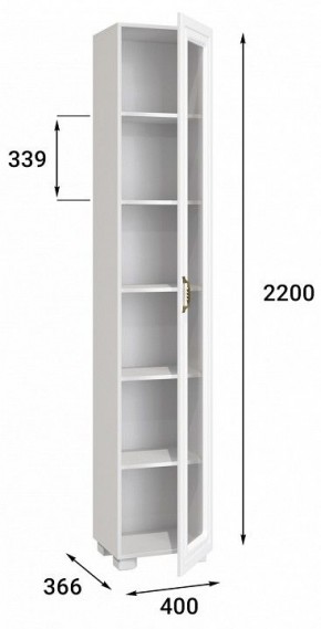 Шкаф-витрина Монблан МБ-22К со стеклом в Копейске - kopejsk.mebel24.online | фото 3