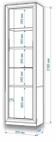 Шкаф-витрина Нобиле ВтВ-ФСД-БЯН в Копейске - kopejsk.mebel24.online | фото 3