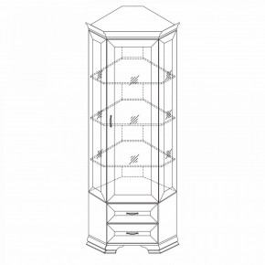 Шкаф-витрина угловой Сиена в Копейске - kopejsk.mebel24.online | фото 2