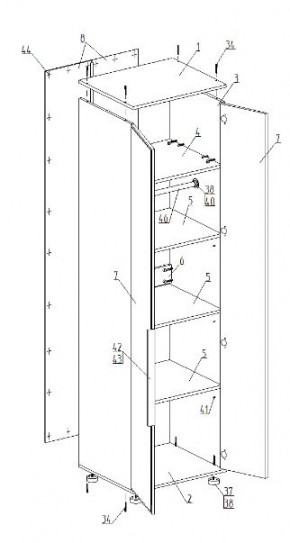 Спальный гарнитур "Лео" (модульный) в Копейске - kopejsk.mebel24.online | фото 11