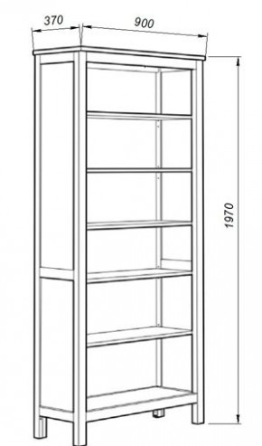 Стеллаж 00 Кантри, массив сосны, цвет белый в Копейске - kopejsk.mebel24.online | фото 3