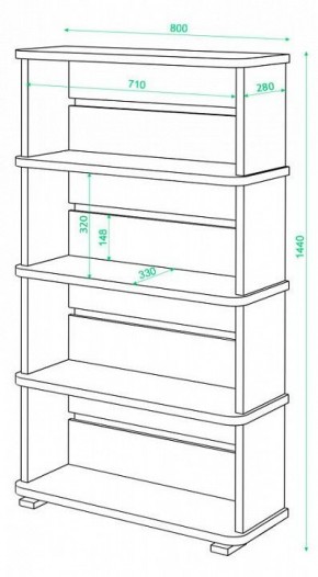 Стеллаж Б-25/4 в Копейске - kopejsk.mebel24.online | фото 2