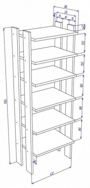 Стеллаж для обуви Cross СТЕЛ1 в Копейске - kopejsk.mebel24.online | фото 3