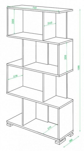 Стеллаж Домино нельсон СЛ-5-4 в Копейске - kopejsk.mebel24.online | фото 2