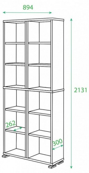 Стеллаж Домино ПУ-30-1 в Копейске - kopejsk.mebel24.online | фото 2