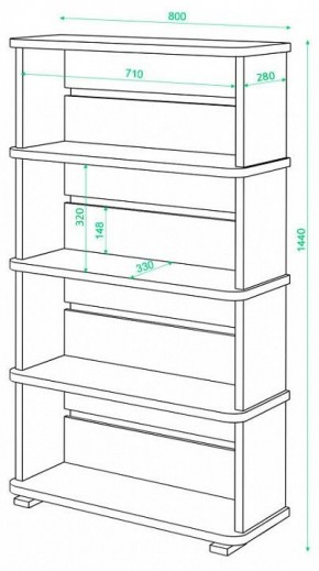 Стеллаж Домино СБ-25/4 в Копейске - kopejsk.mebel24.online | фото 2