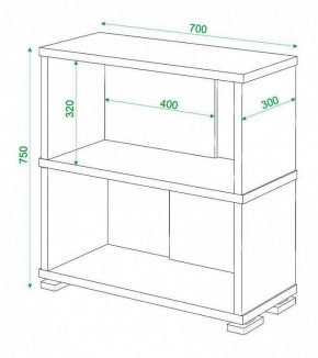 Стеллаж книжный Домино нельсон СБ-10_2 в Копейске - kopejsk.mebel24.online | фото 4