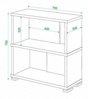 Стеллаж книжный Домино нельсон СБ-10_2 в Копейске - kopejsk.mebel24.online | фото 3