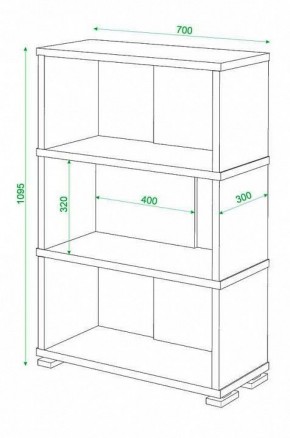 Стеллаж книжный Домино нельсон СБ-10_3 в Копейске - kopejsk.mebel24.online | фото 3