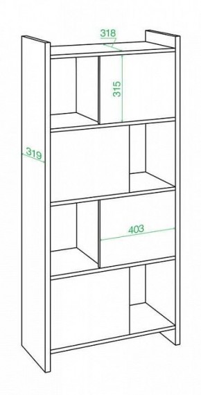 Стеллаж комбинированный Домино Лайт СТЛ-3В в Копейске - kopejsk.mebel24.online | фото 2