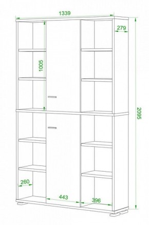 Стеллаж комбинированный Домино ПУ-40-2 в Копейске - kopejsk.mebel24.online | фото 2