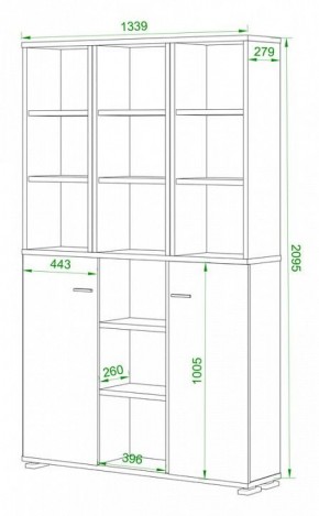 Стеллаж комбинированный Домино ПУ-40-6 в Копейске - kopejsk.mebel24.online | фото 2