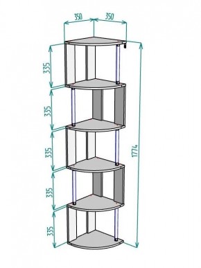 Стеллаж Maria S113-MA (Графит) в Копейске - kopejsk.mebel24.online | фото 3