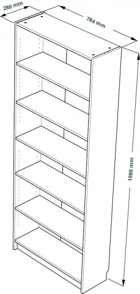 Стеллаж Варма 80, высокий с шестью полками, цвет белый в Копейске - kopejsk.mebel24.online | фото 3