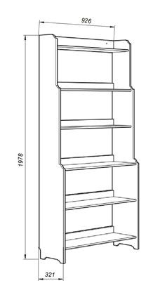 Стеллаж Вествик, массив сосны, цвет белый в Копейске - kopejsk.mebel24.online | фото 4