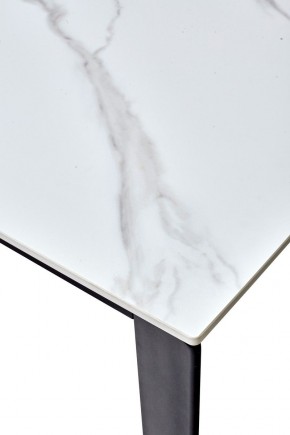 Стол CORNER 120 MATT WHITE MARBLE SOLID CERAMIC / BLACK, ®DISAUR в Копейске - kopejsk.mebel24.online | фото 3