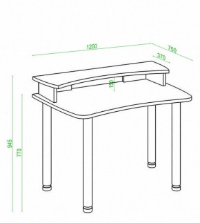 Стол компьютерный Домино Лайт СКЛ-Софт120МО+НКИЛ120 в Копейске - kopejsk.mebel24.online | фото 3
