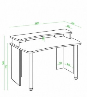 Стол компьютерный Домино Лайт СКЛ-Софт140+НКИЛ140 в Копейске - kopejsk.mebel24.online | фото 3