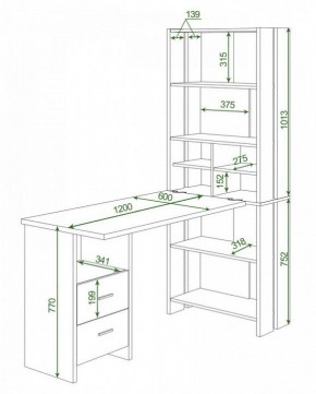 Стол компьютерный Домино Lite СТЛ-ОВ+С120Прям+ТЯЛ в Копейске - kopejsk.mebel24.online | фото 2