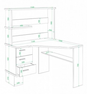 Стол компьютерный Домино СД-45 в Копейске - kopejsk.mebel24.online | фото 2