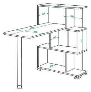 Стол компьютерный Домино СЛ-5-3СТ в Копейске - kopejsk.mebel24.online | фото 2