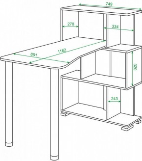 Стол компьютерный Домино СЛ-5-3СТ-2 в Копейске - kopejsk.mebel24.online | фото 2