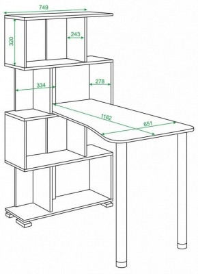 Стол компьютерный Домино СЛ-5-4СТ-2 в Копейске - kopejsk.mebel24.online | фото 2