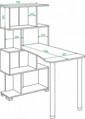 Стол компьютерный Домино СЛ-5-4СТ-2+БД+БЯ в Копейске - kopejsk.mebel24.online | фото 2