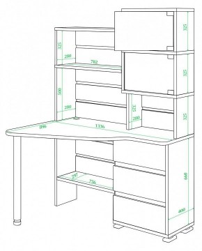 Стол компьютерный Домино СР-322 в Копейске - kopejsk.mebel24.online | фото 2