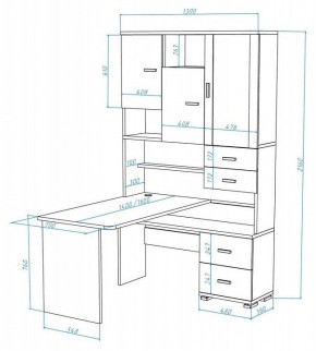 Стол компьютерный Домино СР-620/140 в Копейске - kopejsk.mebel24.online | фото 2