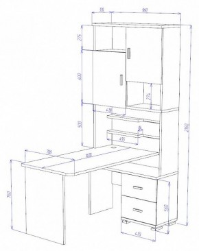 Стол компьютерный Домино СР-720/140 в Копейске - kopejsk.mebel24.online | фото 2