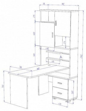 Стол компьютерный Домино СР-720/160 в Копейске - kopejsk.mebel24.online | фото 2