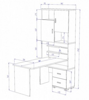 Стол компьютерный Домино СР-720/180 в Копейске - kopejsk.mebel24.online | фото 2