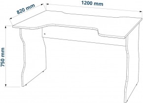 Стол компьютерный ВАРДИГ K1 120x82, антрацит/лайм в Копейске - kopejsk.mebel24.online | фото 3