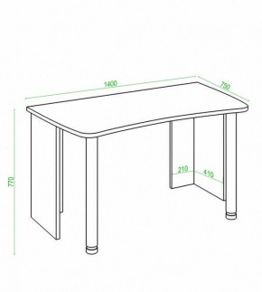 Стол офисный Домино Лайт СКЛ-Софт140 в Копейске - kopejsk.mebel24.online | фото 2